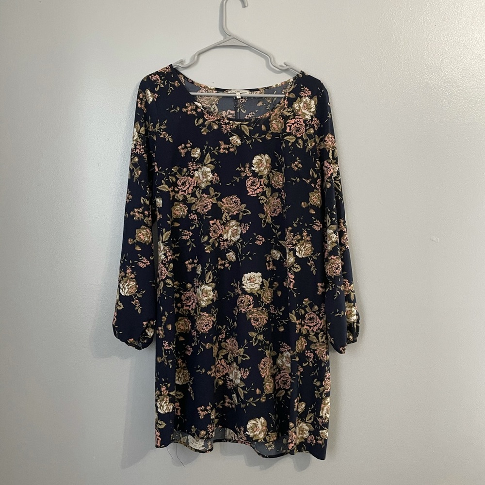 Blue floral dress